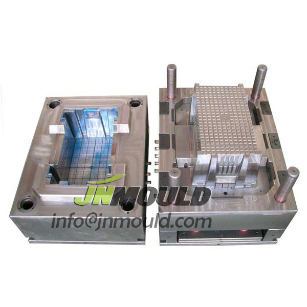 Folding plastic circulation box mould